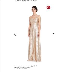 Weddington Way Florence Sequin Chevron Dress